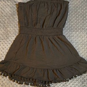 Black tube top romper beach coverup